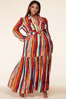 I'm Falling in Love Striped Maxi Dress