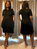 Niki Black Ruffle Dress
